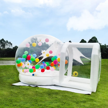 Inflatable Bouncy Bubble House Kids Play with Blower ​Balloon ​Transparent PVC Outdoor Dome Tent Bouncer for Chlidren Toys