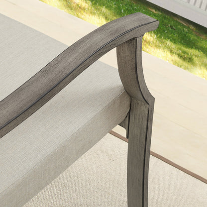 Azur Patio Round 60" Dining Set With Removable Lazy Susan And Sunbrella® Cushions