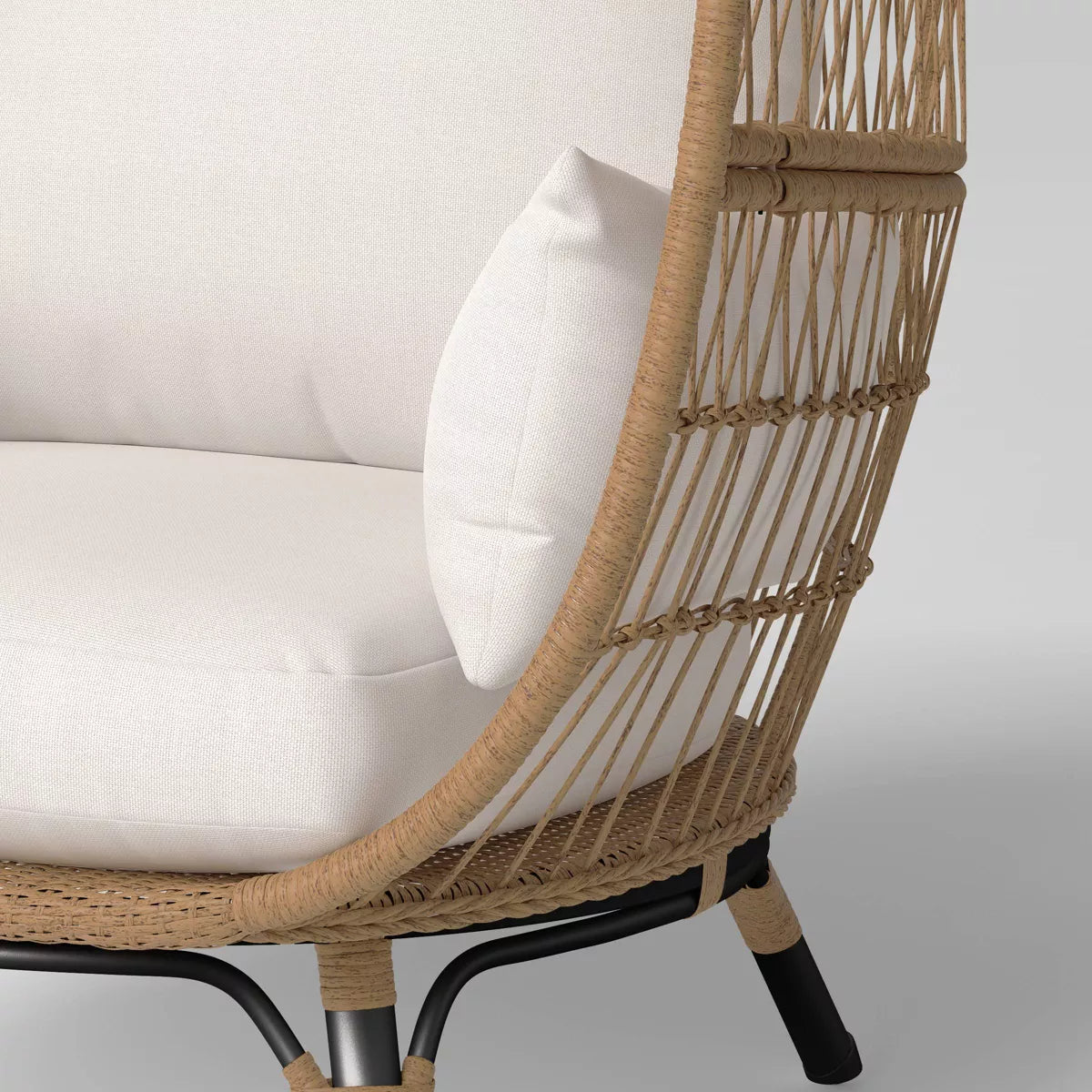 Steel Southport Rust Resistant Outdoor Patio Egg Chair Black - Threshold™