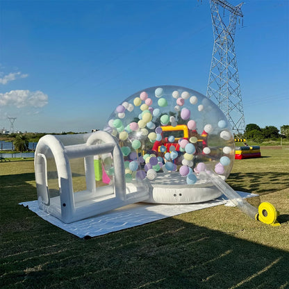 Inflatable Bouncy Bubble House Kids Play with Blower ​Balloon ​Transparent PVC Outdoor Dome Tent Bouncer for Chlidren Toys