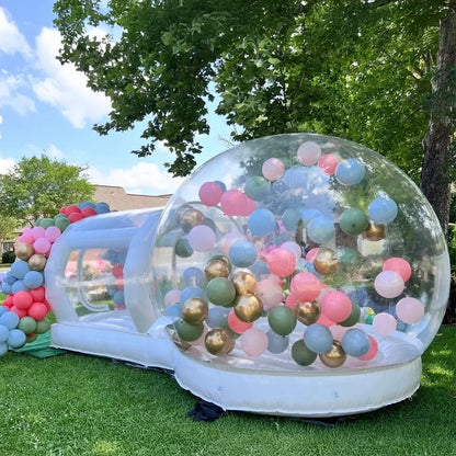 Inflatable Bouncy Bubble House Kids Play with Blower ​Balloon ​Transparent PVC Outdoor Dome Tent Bouncer for Chlidren Toys