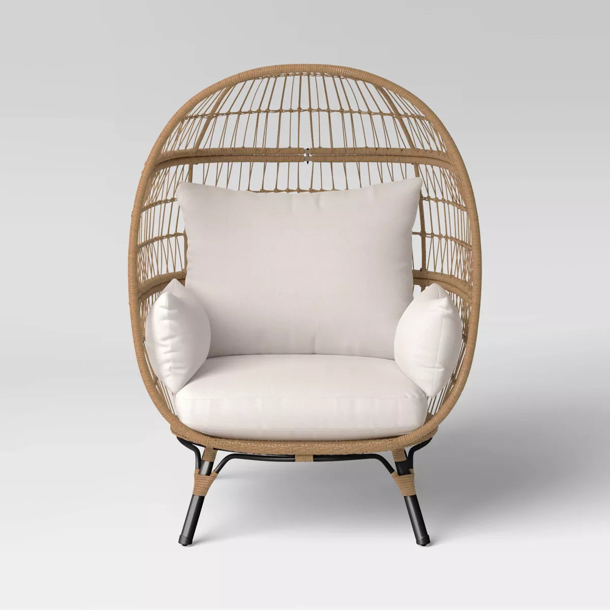 Steel Southport Rust Resistant Outdoor Patio Egg Chair Black - Threshold™