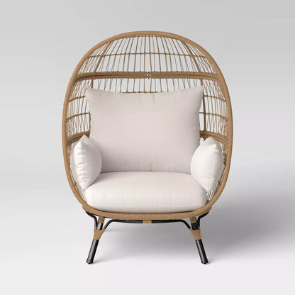 Steel Southport Rust Resistant Outdoor Patio Egg Chair Black - Threshold™