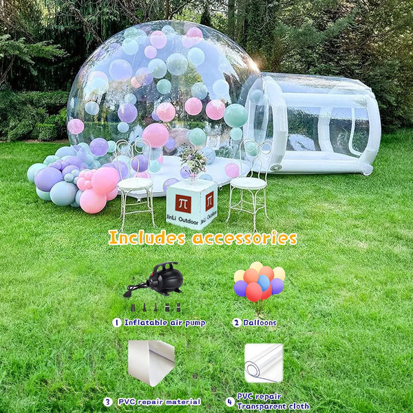 Inflatable Bouncy Bubble House Kids Play with Blower ​Balloon ​Transparent PVC Outdoor Dome Tent Bouncer for Chlidren Toys