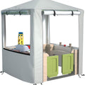 Outdoor Kids Playhouse Cover 600D Heavy Duty Waterproof Play House Covers Suitable for All around Playtime Patio with Canopy Playset （49.5" W X 49.5" D X 60.2" H Beige）Only Cover
