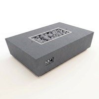 Concrete Fire Pit Table - Rectangular — Studio Shot
