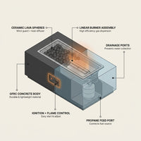 Concrete Fire Pit Table - Rectangular — How It Works