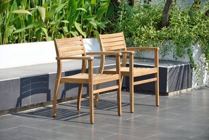 Teak Wood Outdoor Patio Extendable Julien Dining Set