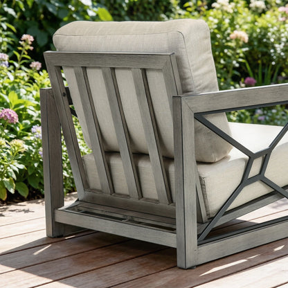 Marindo 7-Piece Aluminum Multi-Flex Fire Chat Suite with Ottomans