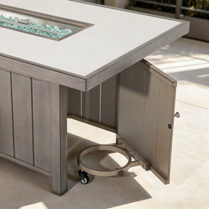 Marindo 7-Piece Aluminum Multi-Flex Fire Chat Suite with Ottomans