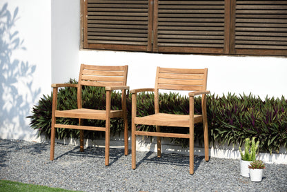 Teak Wood Outdoor Patio Extendable Julien Dining Set