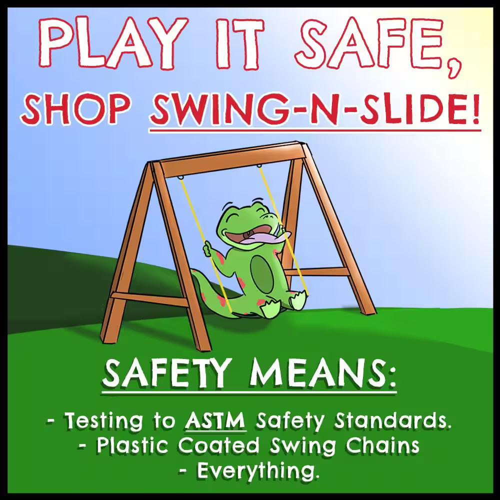 DIY Ranger plus Wooden Outdoor Playground Set with Slide, Rock Wall, and Swing Set