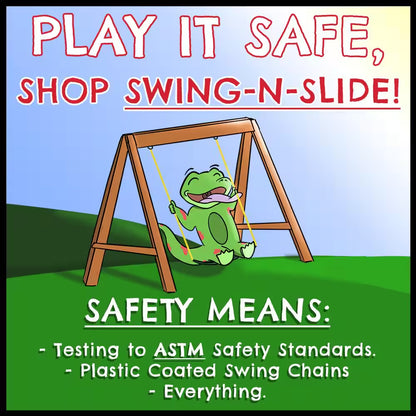 DIY Ranger plus Wooden Outdoor Playground Set with Slide, Rock Wall, and Swing Set